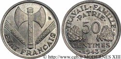 50 centimes Francisque, légère 1943  F.196/2