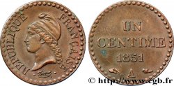 Un centime Dupré, IIe République 1851 Paris F.101/8 TTB48 