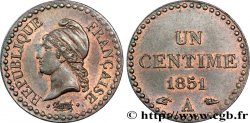 Un centime Dupré, IIe République 1851 Paris F.101/8 SUP58 