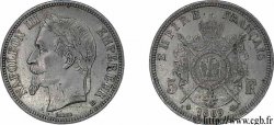 5 francs Napoléon III, tête laurée 1869 Strasbourg F.331/15