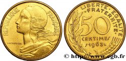 50 centimes Marianne, col à trois plis 1963 Paris F.197/4 SUP55 