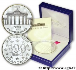 Belle Epreuve 15 écus / 100 francs - Porte de Brandebourg (Berlin), Différent Dauphin 1993  F5.2006 1 FDC 