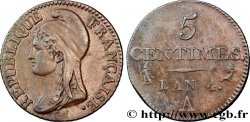 5 centimes Dupré, petit module 1796 Paris F.113/1 TTB48 