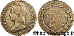 Cinq centimes Dupré, grand module 1799 Paris F.115/44