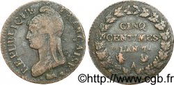 Cinq centimes Dupré, grand module 1799 Paris F.115/44 TB20 