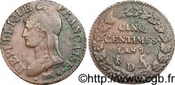 Cinq centimes Dupré, grand module 1799 Lyon F.115/69 TTB45 