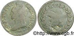 Cinq centimes Dupré, grand module, double frappe 1800 Metz F.115/102 var.