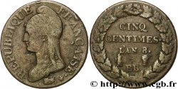Cinq centimes Dupré, grand module 1800 Strasbourg F.115/117