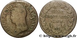 Cinq centimes Dupré, grand module 1800 Strasbourg F.115/118