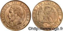 Cinq centimes Napoléon III, tête nue 1854 Paris F.116/8
