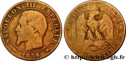 Cinq centimes Napoléon III, tête nue 1854 Strasbourg F.116/10