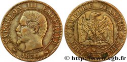 Cinq centimes Napoléon III, tête nue 1854 Lille F.116/15