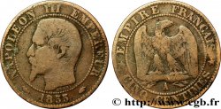 Cinq centimes Napoléon III, tête nue 1855 Paris F.116/16 B12 