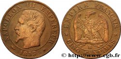 Cinq centimes Napoléon III, tête nue 1855 Strasbourg F.116/20 TTB40 