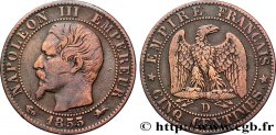 Cinq centimes Napoléon III, tête nue 1855 Lyon F.116/23 TB20 