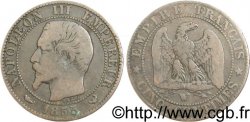 Cinq centimes Napoléon III, tête nue 1855 Lille F.116/28