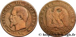 Cinq centimes Napoléon III, tête nue 1856 Bordeaux F.116/34