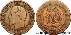Cinq centimes Napoléon III, tête nue 1856 Lille F.116/36 B12 