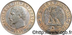 Cinq centimes Napoléon III, tête nue 1857 Paris F.116/37 SUP58 
