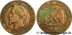 Cinq centimes Napoléon III, tête laurée 1861 Strasbourg F.117/5 B12 