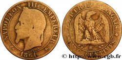 Cinq centimes Napoléon III, tête laurée 1861 Strasbourg F.117/5 B8 
