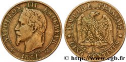 Cinq centimes Napoléon III, tête laurée 1861 Bordeaux F.117/6 TTB48 