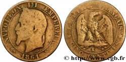 Cinq centimes Napoléon III, tête laurée 1861 Bordeaux F.117/6 B8 