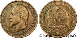 Cinq centimes Napoléon III, tête laurée 1862 Strasbourg F.117/8 TTB40 
