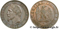 Cinq centimes Napoléon III, tête laurée 1862 Bordeaux F.117/9 SUP55 