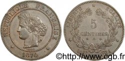 5 centimes Cérès 1874 Paris F.118/9 SUP58 