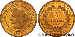 5 centimes Cérès 1884 Paris F.118/26 SUP58 