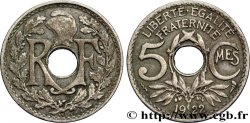 5 centimes Lindauer, petit module 1922 Poissy F.122/5