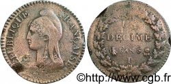 Un décime Dupré, grand module 1797 Limoges F.129/15 TB35 