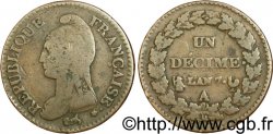 Un décime Dupré, grand module 1799 Paris F.129/20