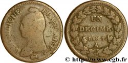 Un décime Dupré, grand module 1799 Paris F.129/22 B12 
