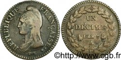 Un décime Dupré, grand module 1799 Paris F.129/22 TTB42 