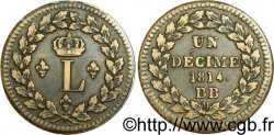 Un décime à l’L couronnée 1814 Strasbourg F.132/1