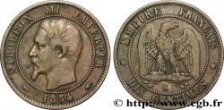 Dix centimes Napoléon III, tête nue 1854 Paris F.133/11