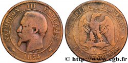 Dix centimes Napoléon III, tête nue 1854 Bordeaux F.133/16