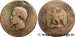 Dix centimes Napoléon III, tête nue 1854 Marseille F.133/17 B8 