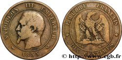 Dix centimes Napoléon III, tête nue 1855 Rouen F.133/21 TB20 