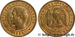 Dix centimes Napoléon III, tête nue 1856 Lille F.133/40