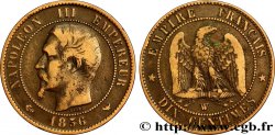 Dix centimes Napoléon III, tête nue 1856 Lille F.133/40 TB35 