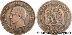 Dix centimes Napoléon III, tête nue 1857 Rouen F.133/42 TB35 