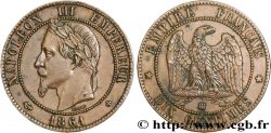 Dix centimes Napoléon III, tête laurée 1861 Strasbourg F.134/5 TTB52 