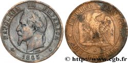 Dix centimes Napoléon III, tête laurée 1863 Paris F.134/10