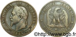 Dix centimes Napoléon III, tête laurée 1865 Strasbourg F.134/17