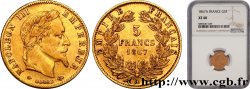 5 francs or Napoléon III, tête laurée 1867 Paris F.502/11