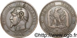 Dix centimes Napoléon III, tête nue, satirique 1855 Lille F.133/32