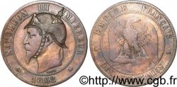 Dix centimes Napoléon III, tête laurée, satirique 1862 Paris F.134/7